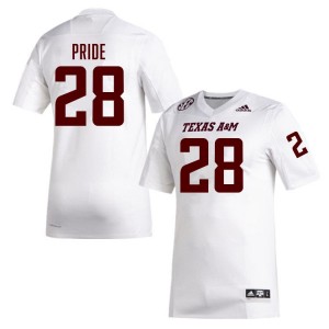 Men's Jordan Pride White Texas A&M Aggies #28 College Football Game Jersey 307276-246