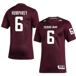 Mens Julio Humphrey Maroon Texas A&M Aggies #6 College Football Stitched Jerseys 201643-655