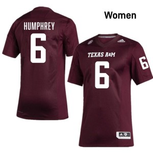 Women Julio Humphrey Maroon Texas A&M Aggies #6 College Football Game Jerseys 761747-715