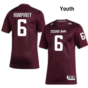 Youth Julio Humphrey Maroon Texas A&M Aggies #6 College Football High School Jerseys 650902-241