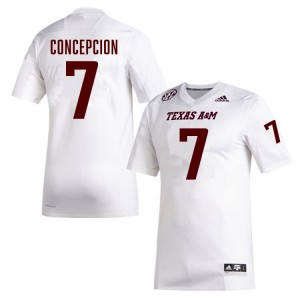 Men's KC Concepcion White Texas A&M Aggies #7 College Football High School Jersey 490768-884