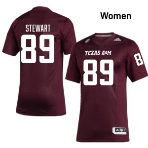 Womens Kade Stewart Maroon Texas A&M Aggies #89 College Football Stitched Jersey 955894-513