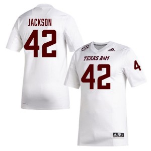 Mens Kendall Jackson White Texas A&M Aggies #42 College Football Limited Jersey 181025-289