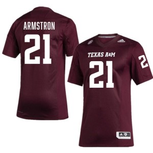 Mens Kiotti Armstrong Maroon Texas A&M Aggies #21 College Football NCAA Jersey 709213-430