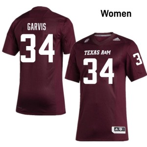 Women's Kyle Garvis Maroon Texas A&M Aggies #34 College Football Player Jersey 655220-145