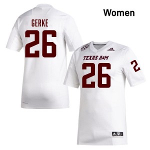 Women's Layne Gerke White Texas A&M Aggies #26 College Football 2025 Jersey 747520-576
