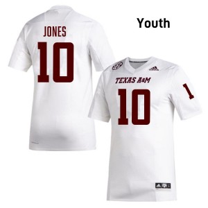 Youth Marco Jones White Texas A&M Aggies #10 College Football Official Jerseys 856386-588