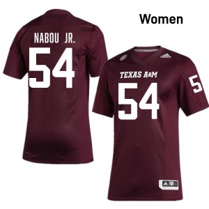 Women Mark Nabou Jr. Maroon Texas A&M Aggies #54 College Football Limited Jersey 431614-637