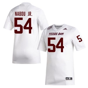 Men Mark Nabou Jr. White Texas A&M Aggies #54 College Football NCAA Jersey 135792-378