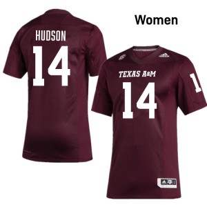 Women's Micah Hudson Maroon Texas A&M Aggies #14 College Football Official Jerseys 949382-818