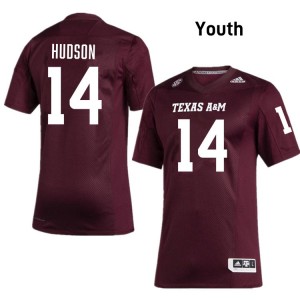 Youth Micah Hudson Maroon Texas A&M Aggies #14 College Football Replica Jersey 345606-397