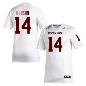 Men Micah Hudson White Texas A&M Aggies #14 College Football 2025 Jersey 885728-627