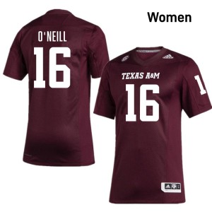 Womens Miles O'Neill Maroon Texas A&M Aggies #16 College Football Official Jersey 534001-789