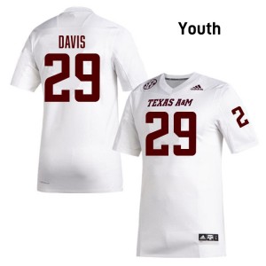 Youth Myles Davis White Texas A&M Aggies #29 College Football Alumni Jersey 742616-321
