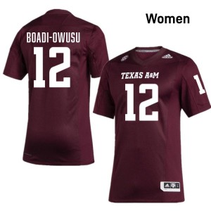 Women Nana Boadi-Owusu Maroon Texas A&M Aggies #12 College Football 2025-26 Jerseys 719656-984