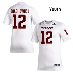 Youth Nana Boadi-Owusu White Texas A&M Aggies #12 College Football High School Jersey 551154-951
