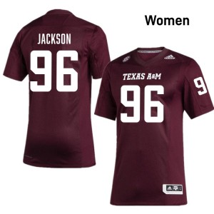 Women Nathan Jackson Maroon Texas A&M Aggies #96 College Football 2025 Jerseys 177834-315