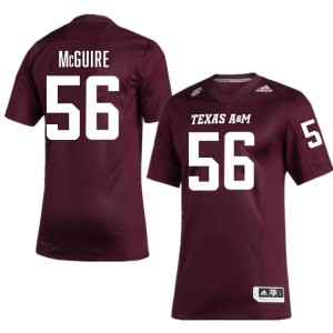 Men's Nelson McGuire Maroon Texas A&M Aggies #56 College Football Player Jersey 634745-528