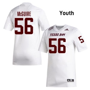 Youth Nelson McGuire White Texas A&M Aggies #56 College Football 2025 Jersey 867411-415