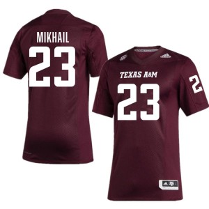 Men's Noah Mikhail Maroon Texas A&M Aggies #23 College Football Stitched Jerseys 253182-292