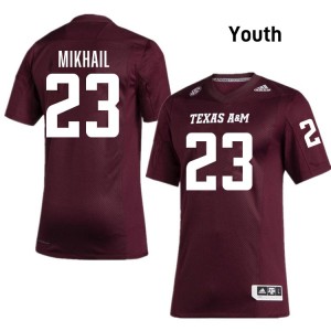 Youth Noah Mikhail Maroon Texas A&M Aggies #23 College Football Player Jerseys 447584-463