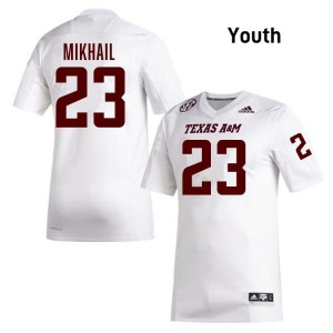 Youth Noah Mikhail White Texas A&M Aggies #23 College Football Limited Jersey 221146-773