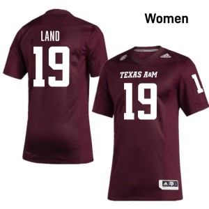 Women Paxton Land Maroon Texas A&M Aggies #19 College Football 2025 Jerseys 568769-855