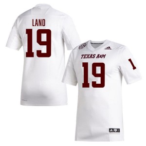 Mens Paxton Land White Texas A&M Aggies #19 College Football Replica Jerseys 457131-293