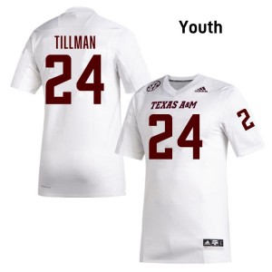 Youth Ramarian Tillman White Texas A&M Aggies #24 College Football 2025 Jersey 380721-375