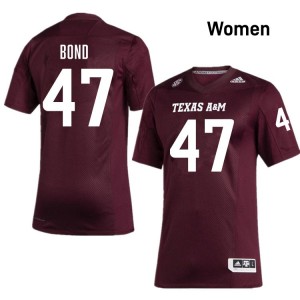 Womens Randy Bond Maroon Texas A&M Aggies #47 College Football Official Jerseys 953027-172
