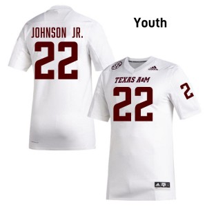 Youth Rashad Johnson Jr. White Texas A&M Aggies #22 College Football High School Jersey 659367-218