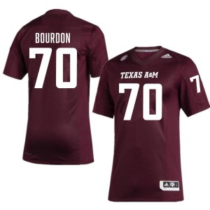 Men Robert Bourdon Maroon Texas A&M Aggies #70 College Football Stitched Jersey 756181-595