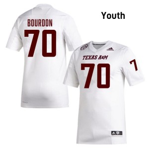Youth Robert Bourdon White Texas A&M Aggies #70 College Football 2025-26 Jerseys 676558-469