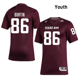 Youth Ryan Burtin Maroon Texas A&M Aggies #86 College Football University Jersey 160126-604