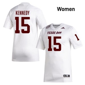 Womens Rylan Kennedy White Texas A&M Aggies #15 College Football Player Jerseys 204927-572