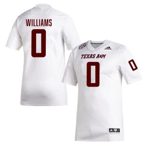 Men Scooby Williams White Texas A&M Aggies #0 College Football Alumni Jerseys 536448-786