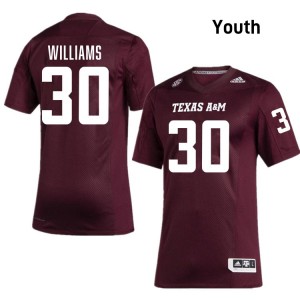 Youth Solomon Williams Maroon Texas A&M Aggies #30 College Football Player Jerseys 788178-393
