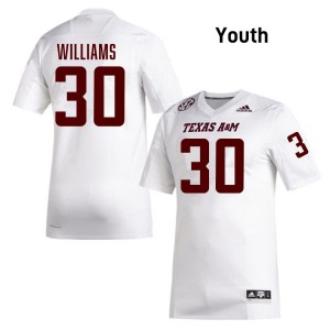 Youth Solomon Williams White Texas A&M Aggies #30 College Football Replica Jersey 626532-756