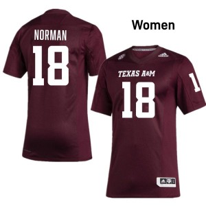 Womens TK Norman Maroon Texas A&M Aggies #18 College Football 2025 Jersey 663048-638