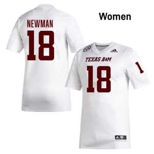 Womens TK Norman White Texas A&M Aggies #18 College Football Limited Jerseys 641727-364