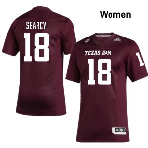 Women's T.J. Searcy Maroon Texas A&M Aggies #18 College Football Game Jersey 779003-488
