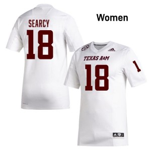 Women's T.J. Searcy White Texas A&M Aggies #18 College Football 2025-26 Jersey 645150-794