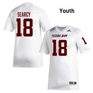 Youth T.J. Searcy White Texas A&M Aggies #18 College Football Player Jersey 465183-609