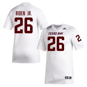 Men Tiger Riden Jr. White Texas A&M Aggies #26 College Football Player Jersey 133685-351