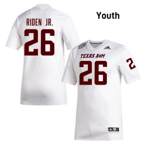 Youth Tiger Riden Jr. White Texas A&M Aggies #26 College Football Limited Jersey 243432-430