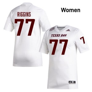 Women's Tyler Thomas White Texas A&M Aggies #77 College Football 2025 Jerseys 788493-932