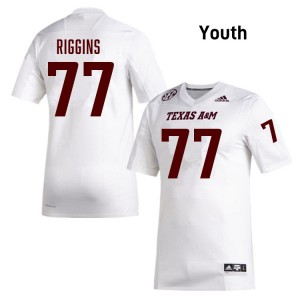 Youth Tyler Thomas White Texas A&M Aggies #77 College Football Game Jersey 217574-201