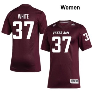 Womens Tyler White Maroon Texas A&M Aggies #37 College Football 2025-26 Jerseys 570624-737