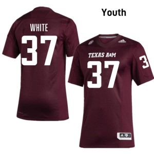 Youth Tyler White Maroon Texas A&M Aggies #37 College Football 2025 Jerseys 344368-868