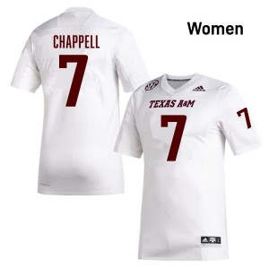 Women's Tyreek Chappell White Texas A&M Aggies #7 College Football Official Jerseys 649200-153